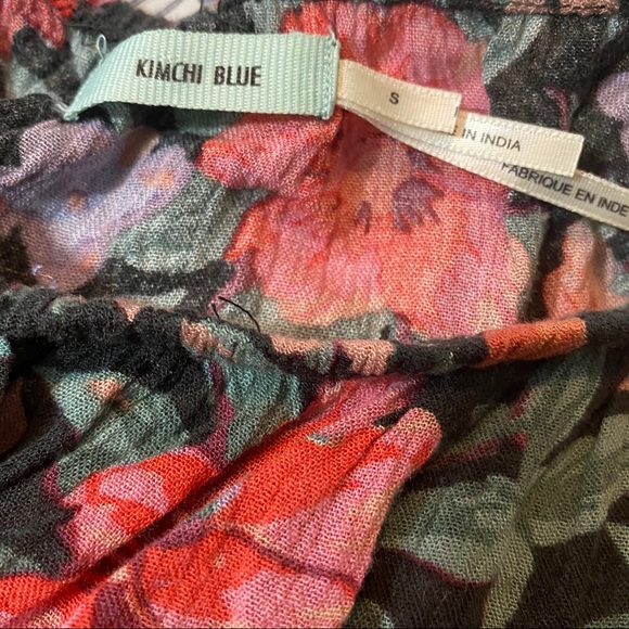 Kimchi Blue Floral Off Shoulder Crop Top S - Picture 4 of 4